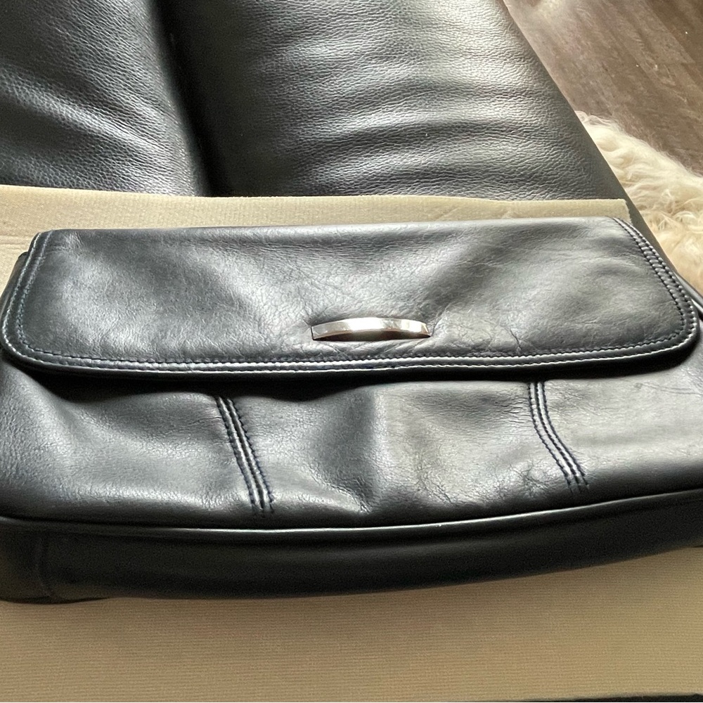 Cabin Creek Black leather clutch. Very great condition. Like new